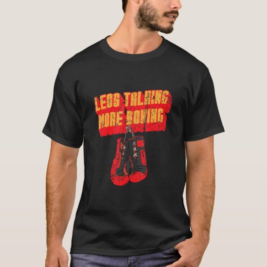 より少ない話し方ボクシングボクサージムボクシング手袋 Tシャツ (正面)