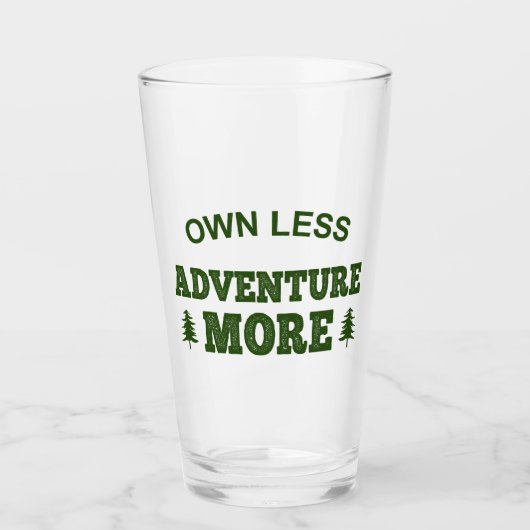 より少ない、より冒険 タンブラーグラス (正面)
