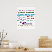 より少ない ポスター (キッチン)