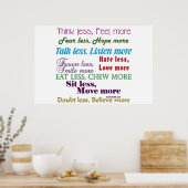 より少ない ポスター (キッチン)