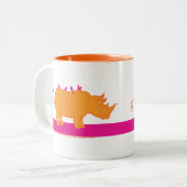 より少なく叫び声 + L.O.V.E. より多くのマグ ツートーンマグカップ (正面左)