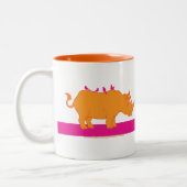 より少なく叫び声 + L.O.V.E. より多くのマグ ツートーンマグカップ (左)