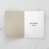 より年上のユーモアを引き出すための誕生日フクロウ カード (内部)