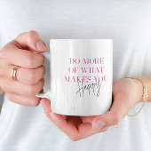 より幸せなメッセ感動的ージを前向き実行 ツートーンマグカップ