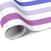 より広いスペクトルの虹および白のストライプ ラッピングペーパー (ロールコーナー)