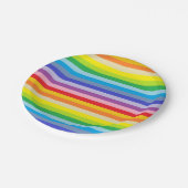 より広いスペクトルの虹のストライプ ペーパープレート (アングル)