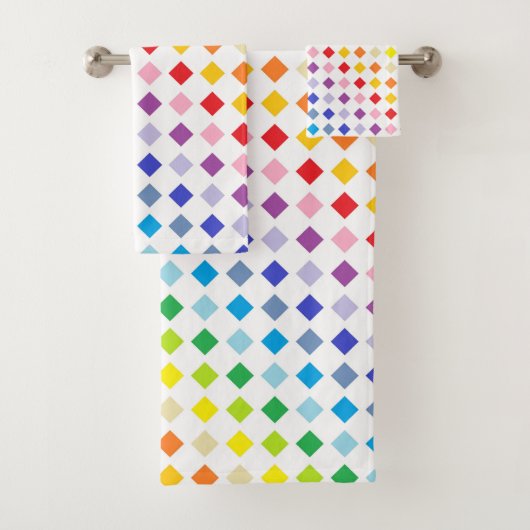 より広いスペクトルの虹のダイヤモンド バスタオルセット (インサイチュ)