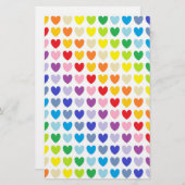 より広いスペクトルレインボーハート 便箋 (正面/裏面)