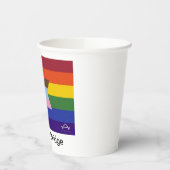 より広い橋の旗の紙カップ 紙コップ (左)