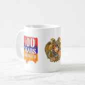より強いアルメニアのマグ100年の コーヒーマグカップ (正面左)