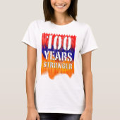 より強いアルメニアの女性100年の基本的なTシャツ Tシャツ (正面)