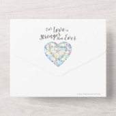 より強いダイヤモンド　遅れた結婚式のパーティー　出欠確認の写真 オールインワン招待状 (裏面)