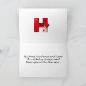 より強い一緒に幸せな休日の挨拶状 シーズンカード (内部)