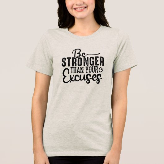 より強い自分でいよう - Bella & Canvas トライブレンドTシャツ (正面)