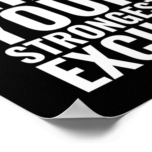 より強い |やる気を起こさせる引用文 ポスター (角)