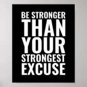 より強い |やる気を起こさせる引用文 ポスター (正面)