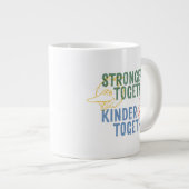 より強く一緒に親密になる ジャンボコーヒーマグカップ (正面右)