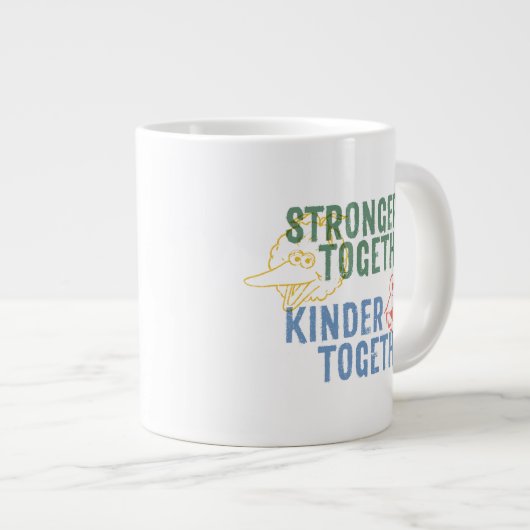 より強く一緒に親密になる ジャンボコーヒーマグカップ (正面右)