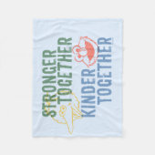 より強く一緒に親密になる フリースブランケット (正面)