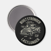 より強く長く続く |米国で最もタフなトラック マグネット (正面/裏面)