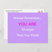 「より強く」乳がんポストカード ポストカード (正面/裏面)