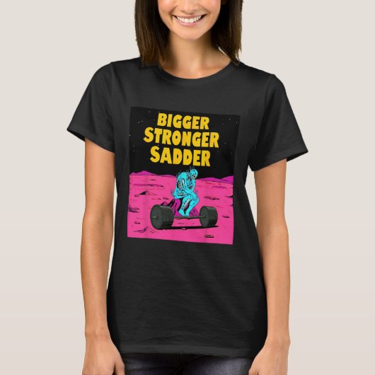 より強力なサダーウエイトリフティングボディビル Tシャツ (正面)