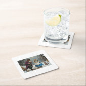 より悪い衣服紙の正方形の白飲み物用コースター スクエアペーパーコースター (インサイチュ)