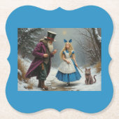 より悪い衣服紙ブラケットの青飲み物用コースター ペーパーコースター (正面)