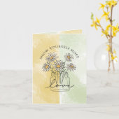 より愛のグリーティングカードを表示 カード (黄色い花)