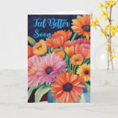 より感じ良いすぐ開花が水の色を上げる カード (黄色い花)