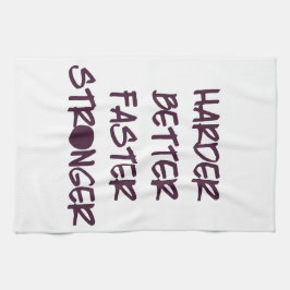 より懸命により強いトレーニングの体育館をより速くよくして下さい キッチンタオル