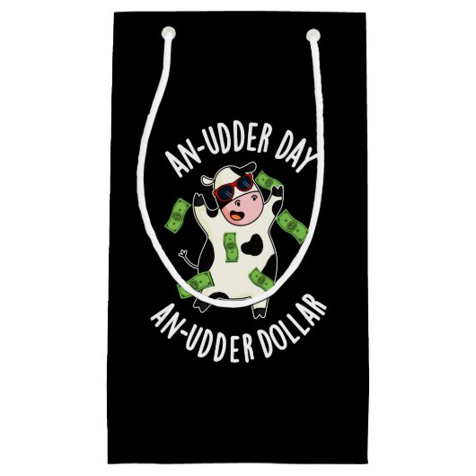 より新しい日ドルの牛パン暗いBG スモールペーパーバッグ (正面)