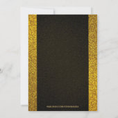 より明るいゴールドとダークゴールドのグリッターウェディング 招待状 (裏面)