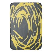 より明るい巣の抽象芸術のはっきりしたで黄色及び灰色のバス・マット バスマット (正面縦)