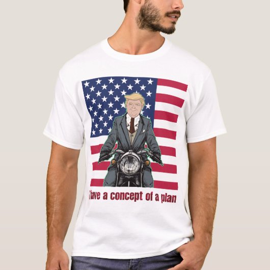 より明るい未来に向かって乗る：トランプのビジョン Tシャツ (正面)
