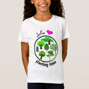 より明るい未来のための植え救付け:地球 Tシャツ