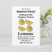 より明るい黄色のレモンを見ているレモンの実 招待状 (スタンド正面)