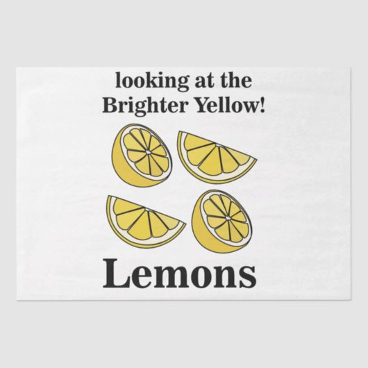 より明るい黄色のレモンを見ているレモンの実 薄葉紙 (正面)