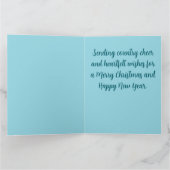 より暖かい時代を夢見る牛の花柄パーソナライズド カード (内部)