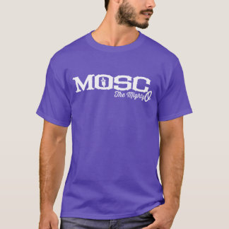 より暗いティーのためのMOSCの白 Tシャツ
