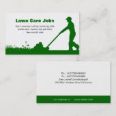 より暗い緑色の芝生の心配の名刺 名刺 (正面/裏面)