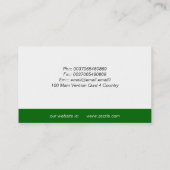 より暗い緑色の芝生の心配の名刺 名刺 (裏面)