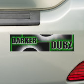 より暗いDUBZ緑のDubstepのダビング バンパーステッカー (車上)