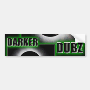 より暗いDUBZ緑のDubstepのダビング バンパーステッカー