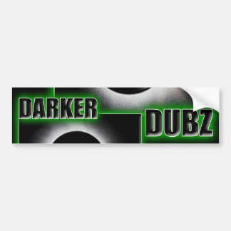 より暗いDUBZ緑のDubstepのダビング バンパーステッカー