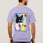 より柔和な友達の大きい背部イメージのTシャツ Tシャツ (裏面)