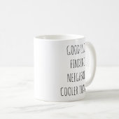より涼しい隣人を見つける幸運を Witty Farewell コーヒーマグカップ (正面右)