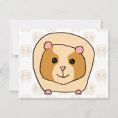 より淡い色のなモルモットのパターンのモルモット。 招待状 (裏面)