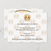 より淡い色のなモルモットのパターンのモルモット。 招待状 (正面/裏面)