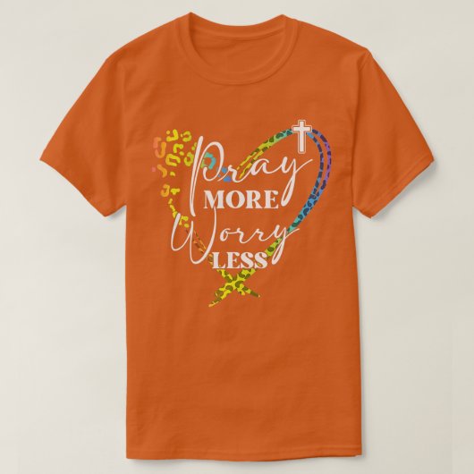より祈も心配のないヒョウハートクリスチャンの動機 Tシャツ (デザイン正面)